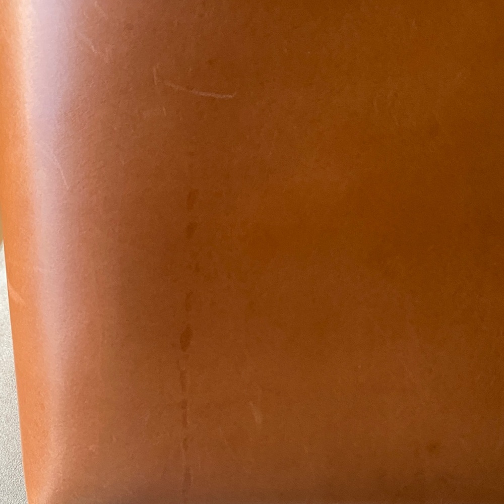 Mansur Gavriel Tan Tote with Vibrant Blue Interior - Picture 15 of 15